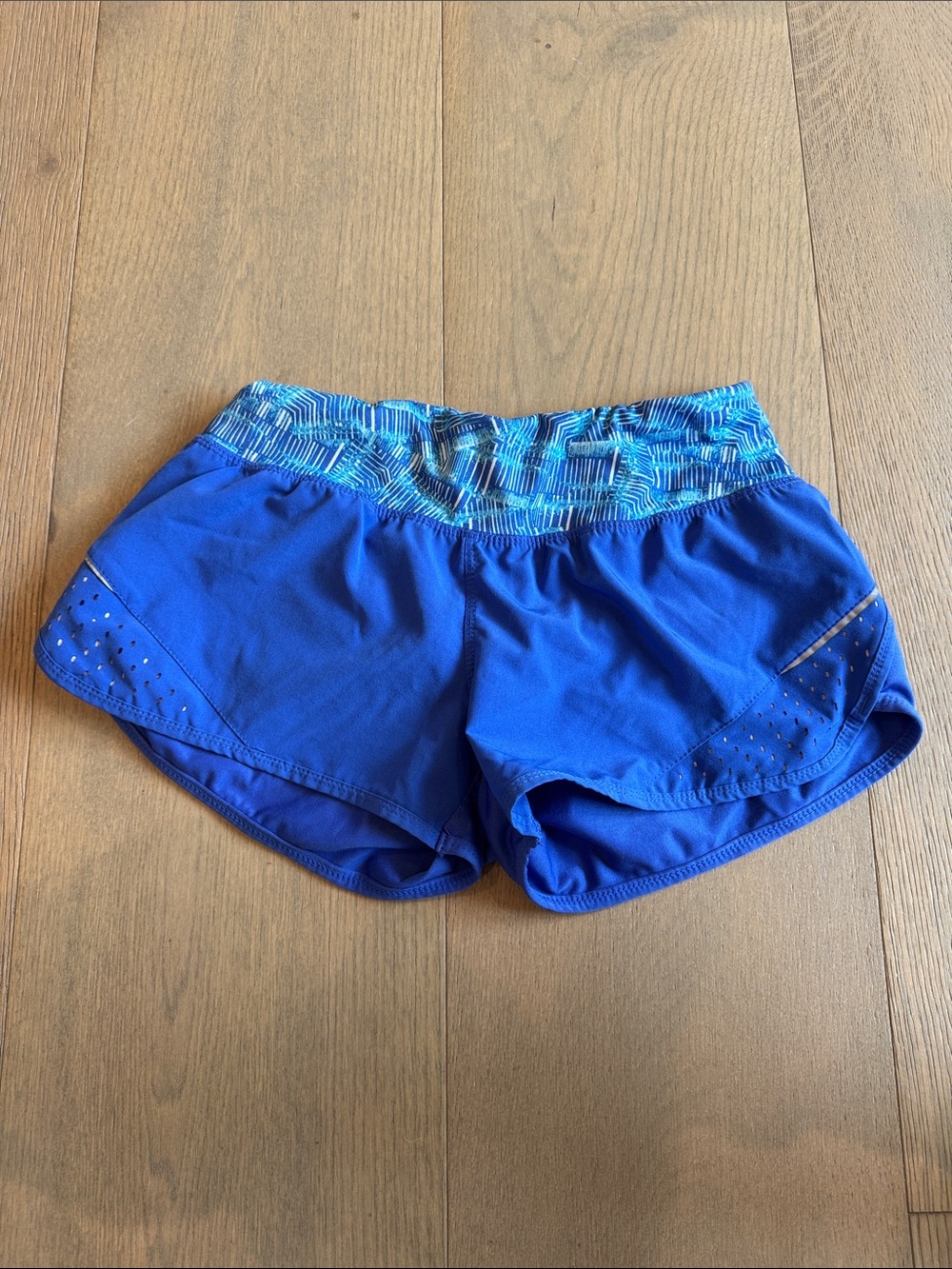 C9 by Champion Royal Blue Athletic Shorts with Patterned Waistband